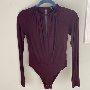 Topshop long sleeve bodysuit size 4